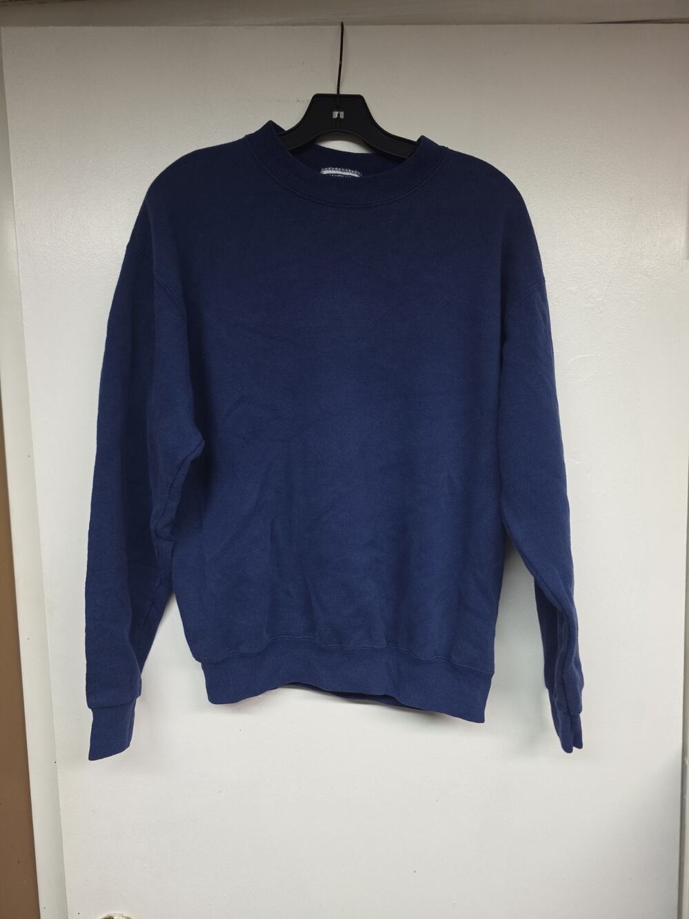 Vintage Lee Heavyweight M Blank Crewneck Sweatshirt Navy Blue